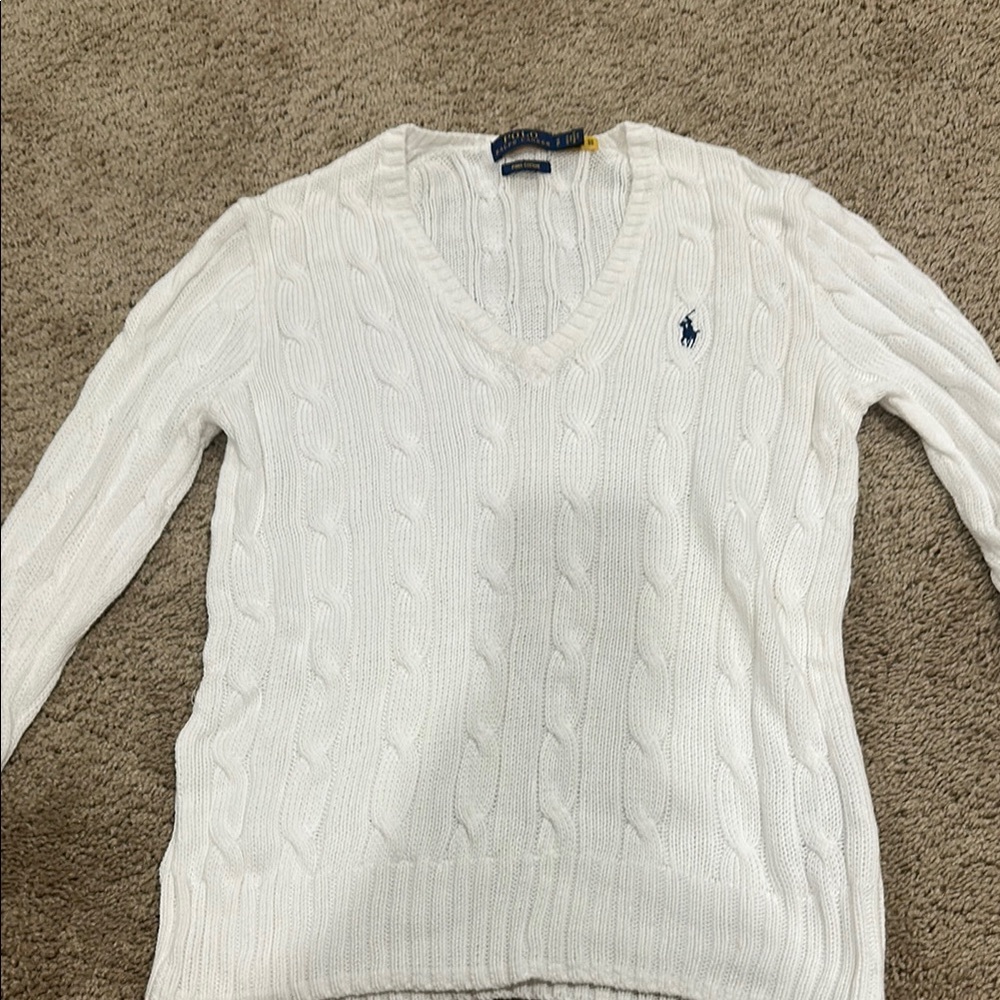 Ralph Lauren Ivory Cable Knit Pullover